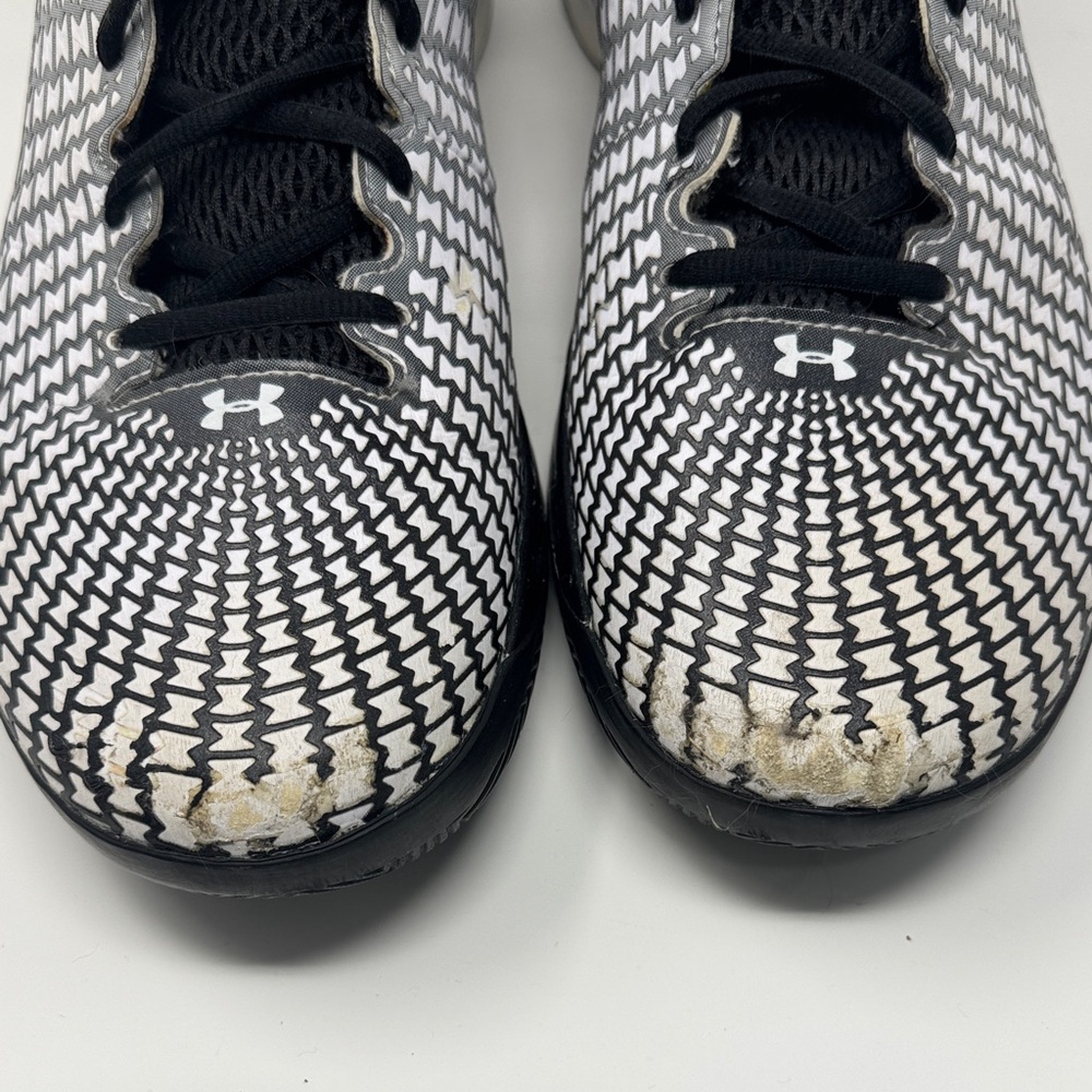 Under Armour Black and White ClutchFit Basketball Shoes - Picture 2 of 8